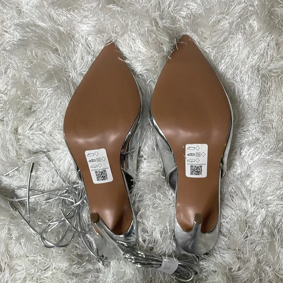 Brand new ASOS metallic/silver heels size 10 - Picture 3 of 5